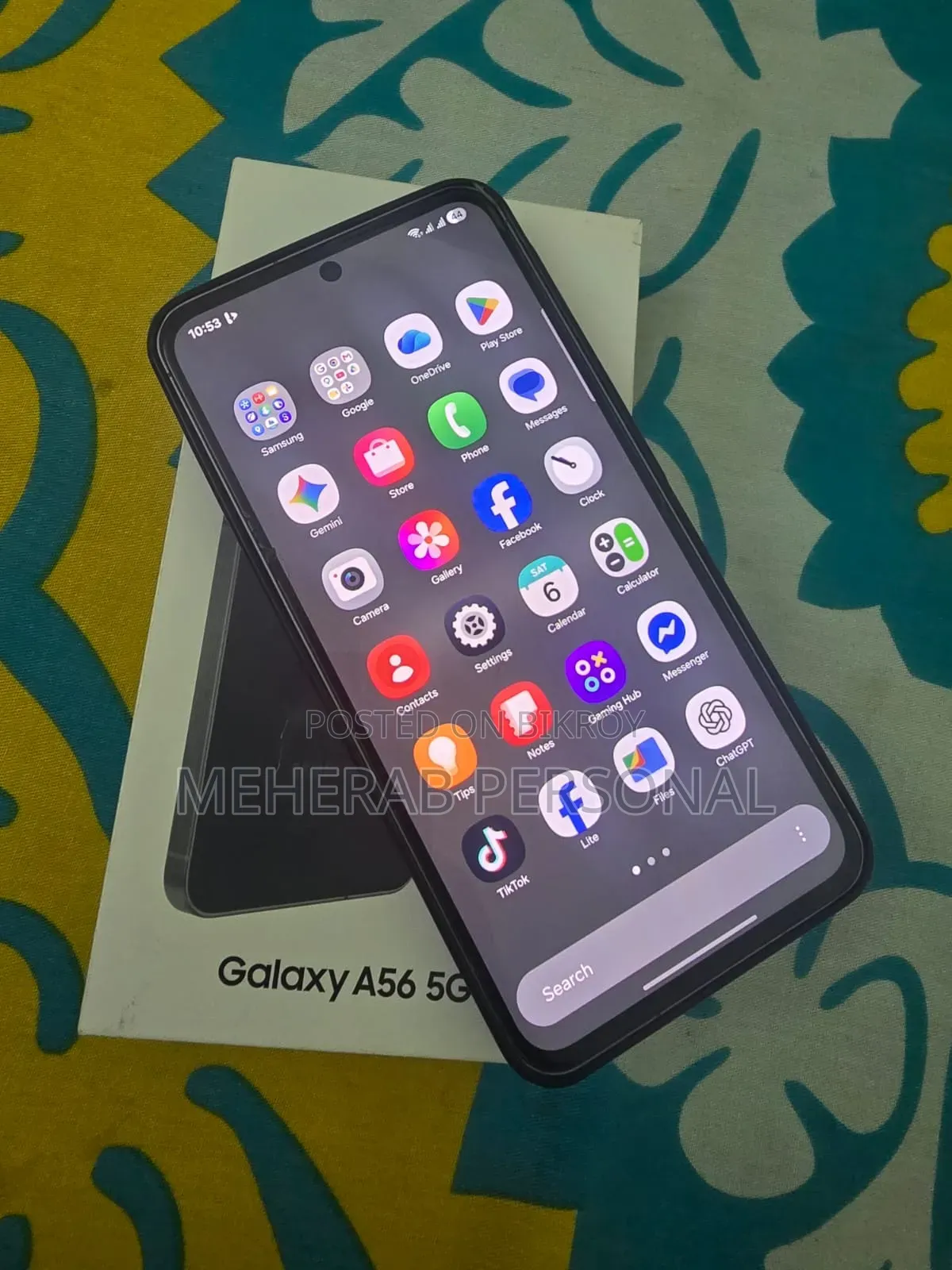 স্যামসাং গ্যালাক্সি A56 256 জিবি ব্ল্যাক