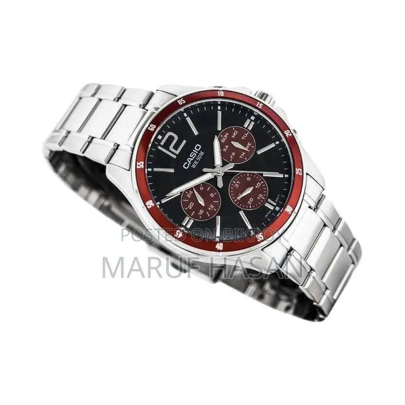 Casio Mtp-1374d-5avdf Silver Stainless Watch For Men