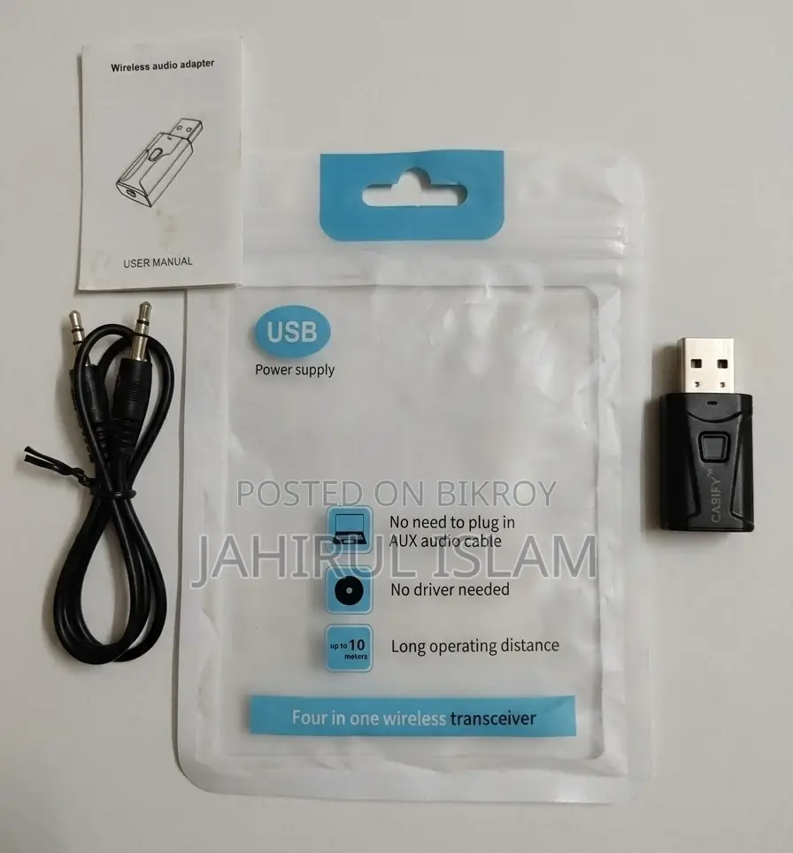 Casify ৪-ইন-১ ব্লুটুথ অডিও ট্রান্সসিভার (Tx/Rx) | নতুনের মতো |