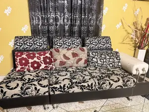 Modern Leather Black Sofa Set