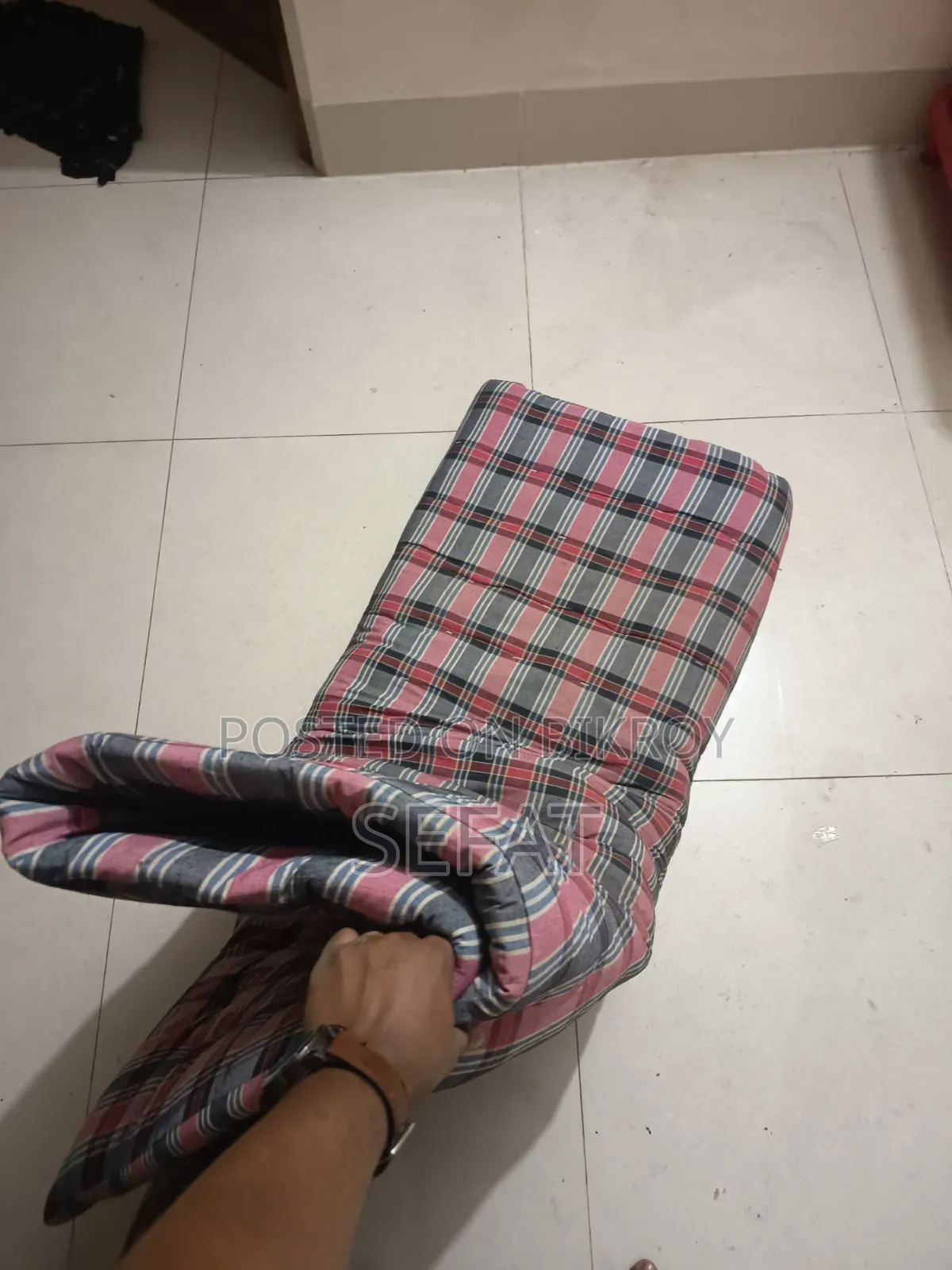 One semi-double mattress and one bolster