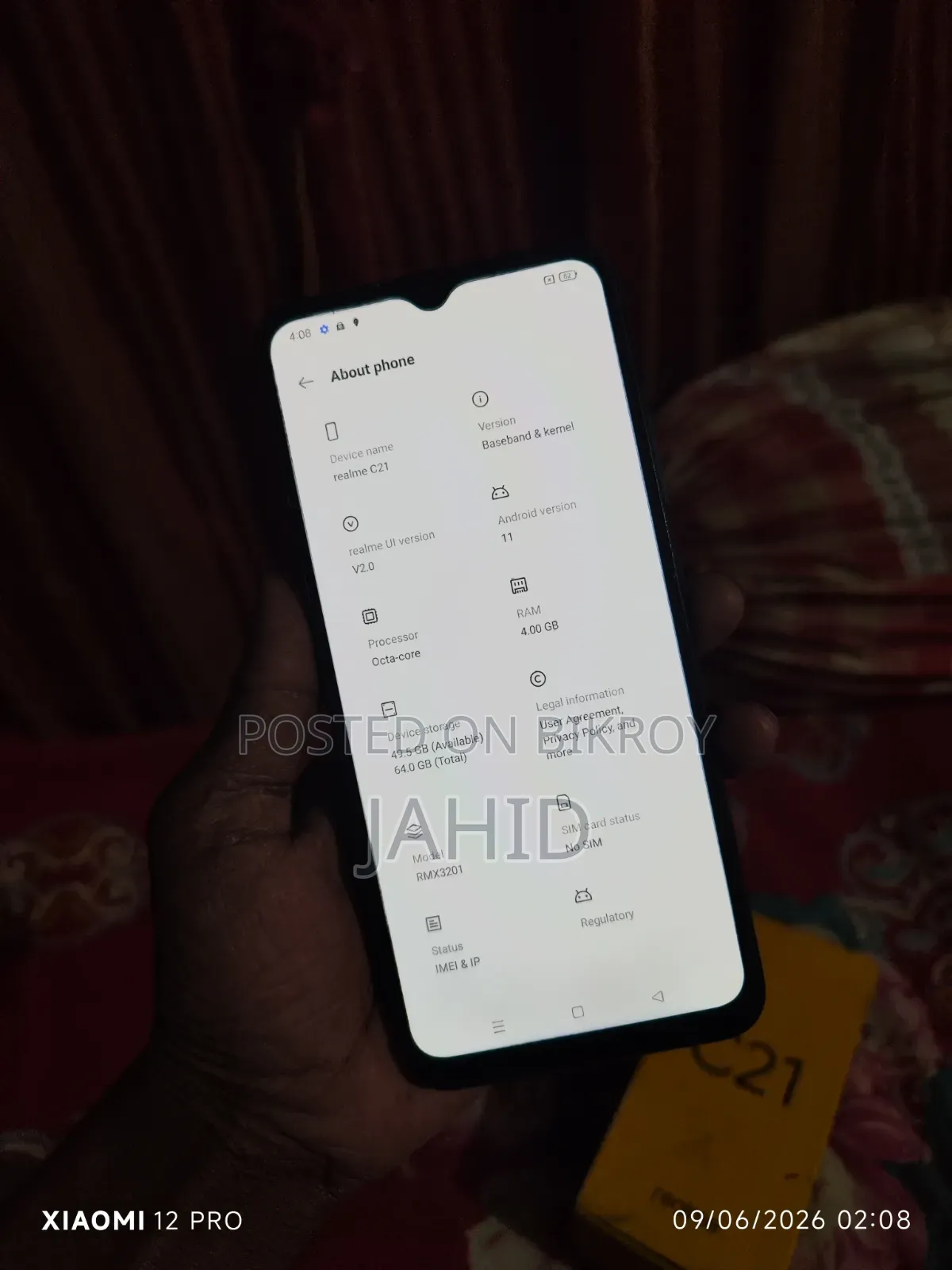 রিয়েলমি সি২১ওয়াই ৬৪ জিবি ব্ল্যাক