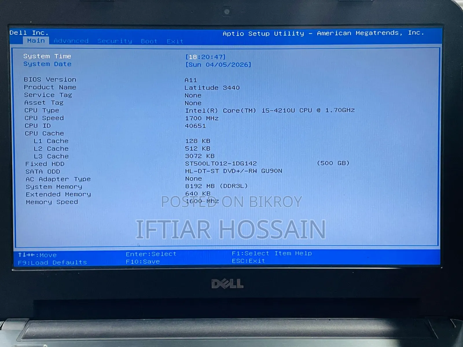 Laptop Dell 8GB Intel Core I5 SSD 128GB