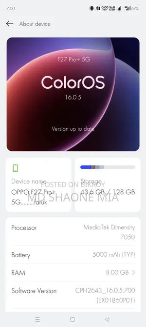 Oppo F27 Pro+ 128 GB Blue