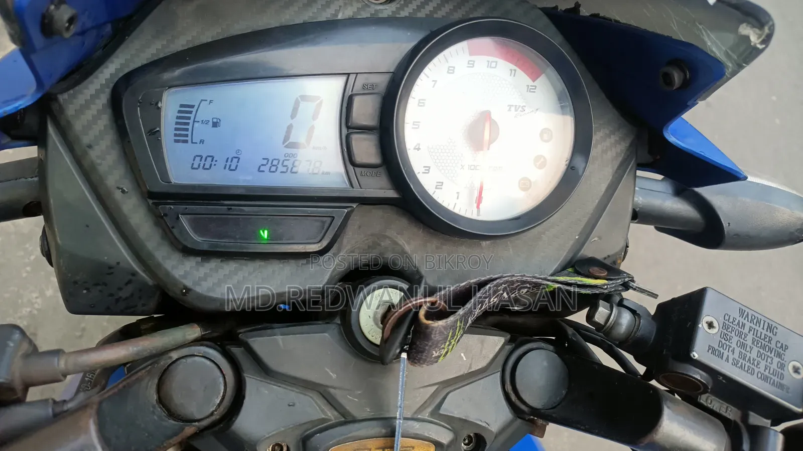 TVS Apache RTR 160 2V 2016 Blue