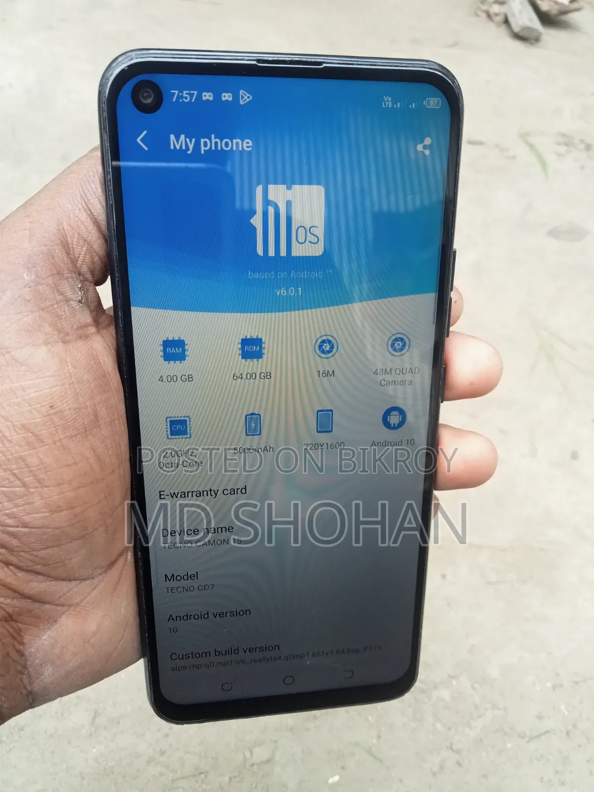 Tecno Camon 15 64 GB Black