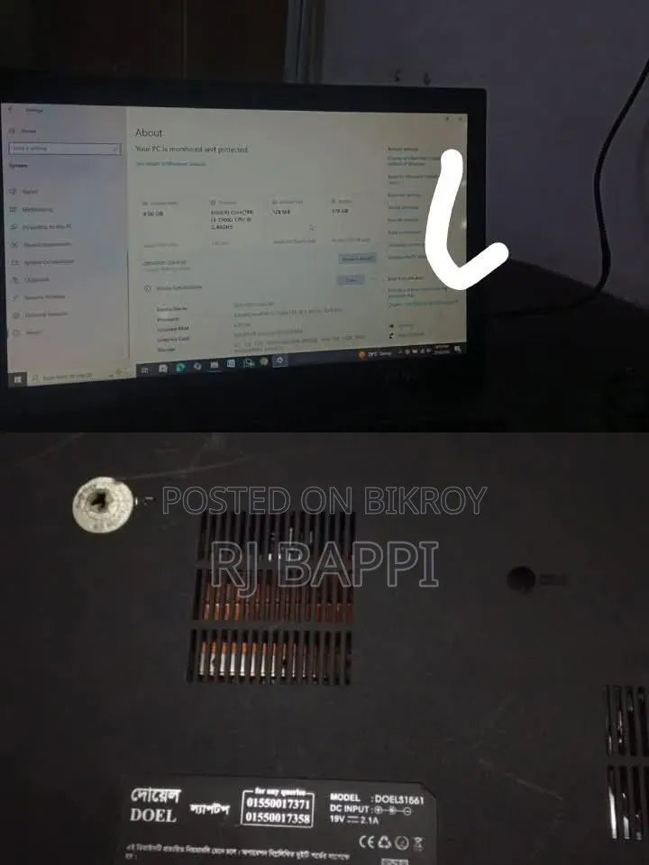 Laptop 4GB Intel Core I7 HDD 500GB