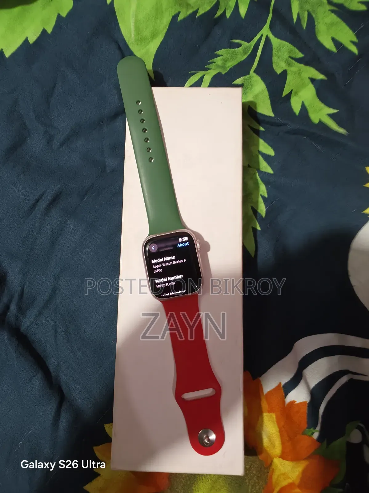 Apple Watch Series 9 Just Pink Colour 41mm Full Box 100% Battery