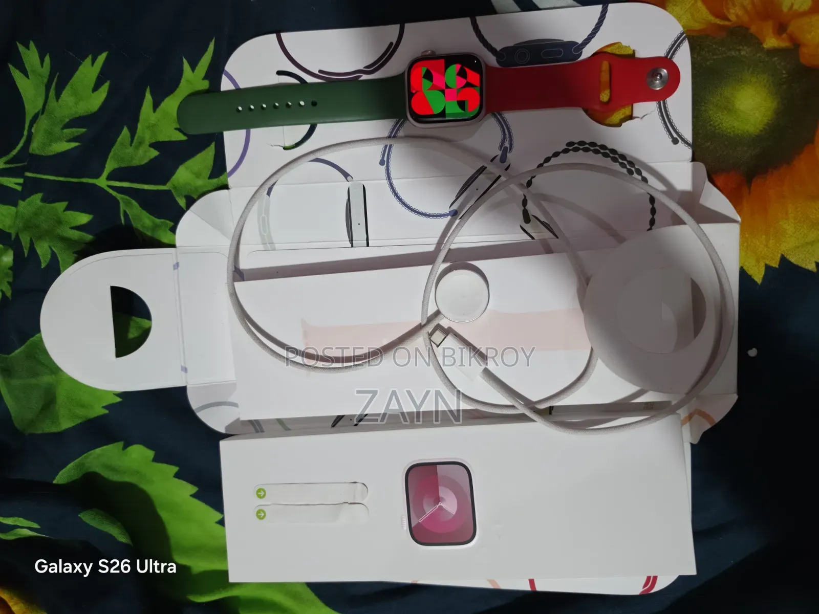 Apple Watch Series 9 Just Pink Colour 41mm Full Box 100% Battery