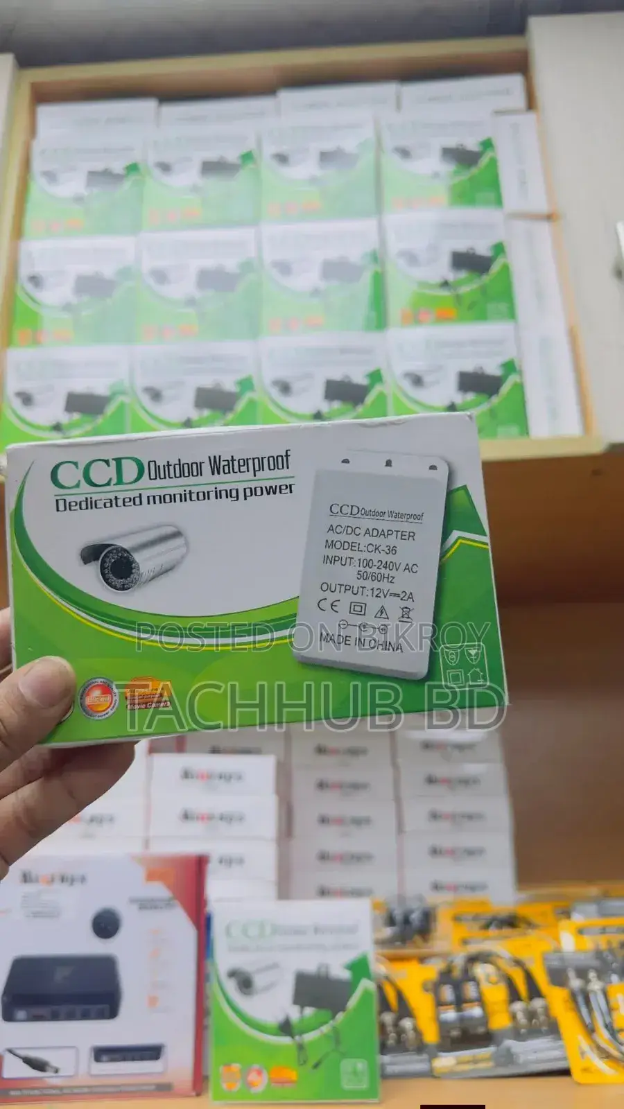 Cctv Camera Power Supply Outdoor Box Adopter 12v-2a And Video Balloon