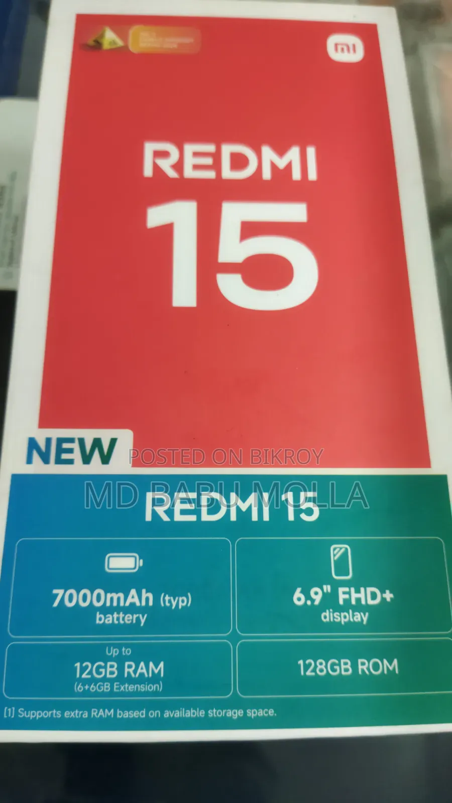 Xiaomi Redmi 15 128 GB Black