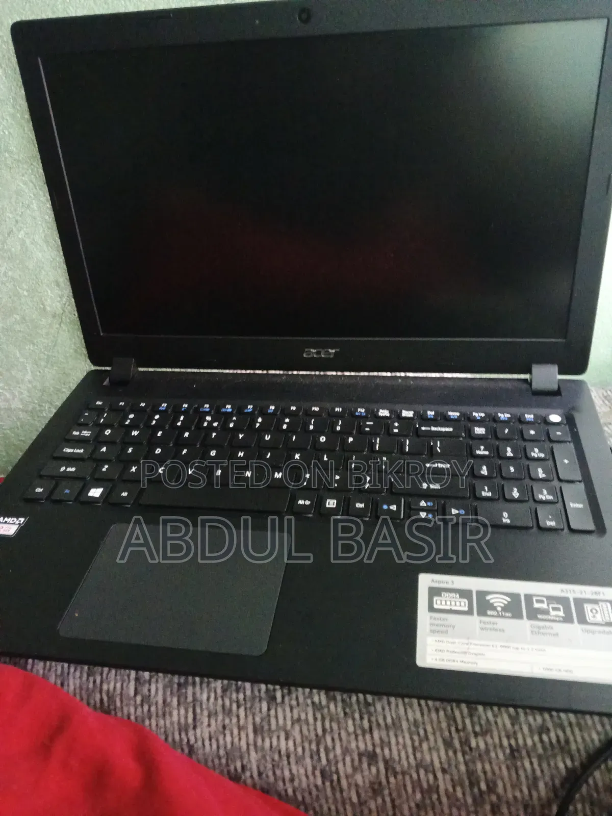 Laptop Acer Aspire 3 4GB AMD HDD+SSD 1T