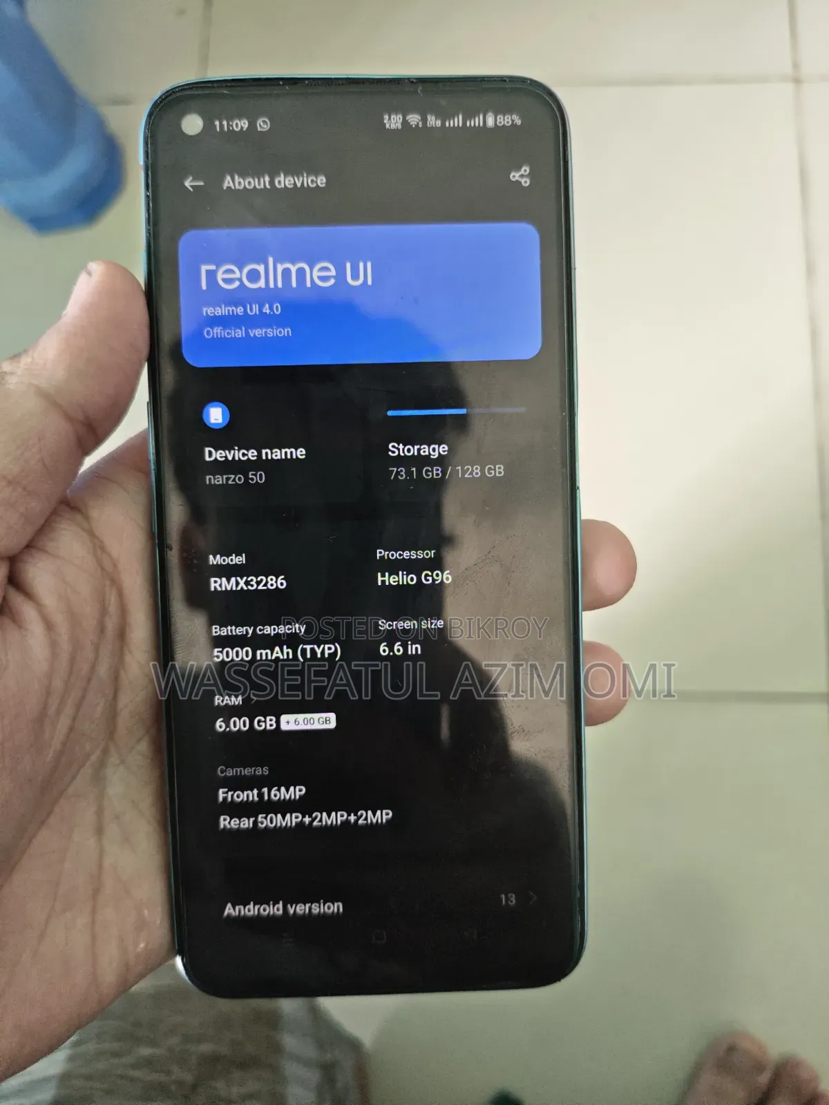 Realme Narzo 50 128 GB Blue