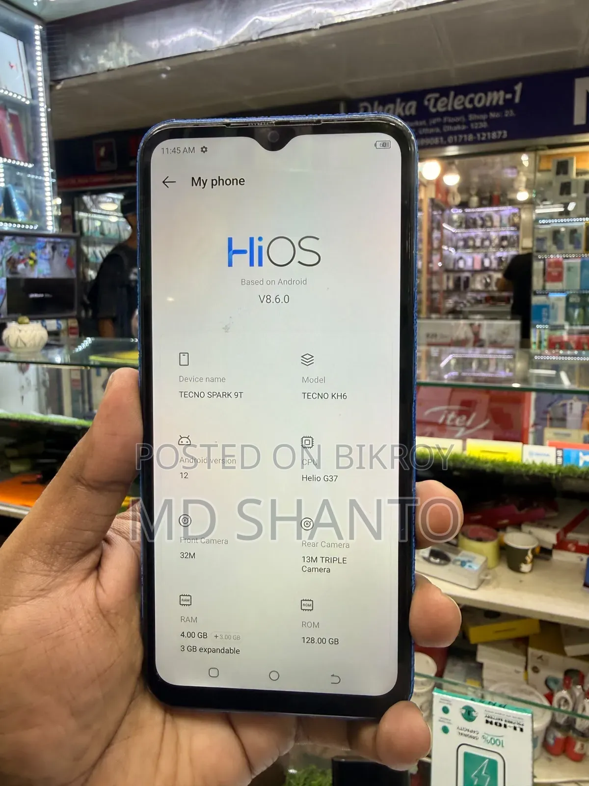 Tecno Spark 9T 128 GB Blue