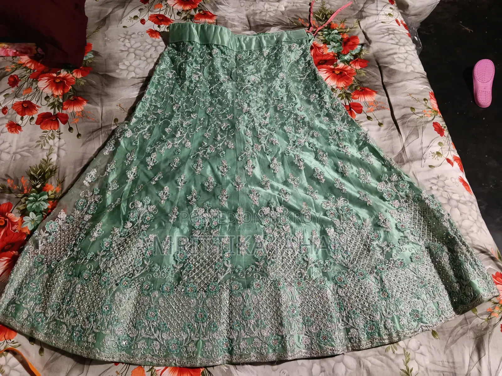 Mint Green Party Wear Lehenga (Excellent Condition)