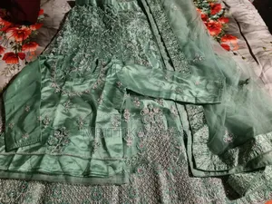 Mint Green Party Wear Lehenga (Excellent Condition)