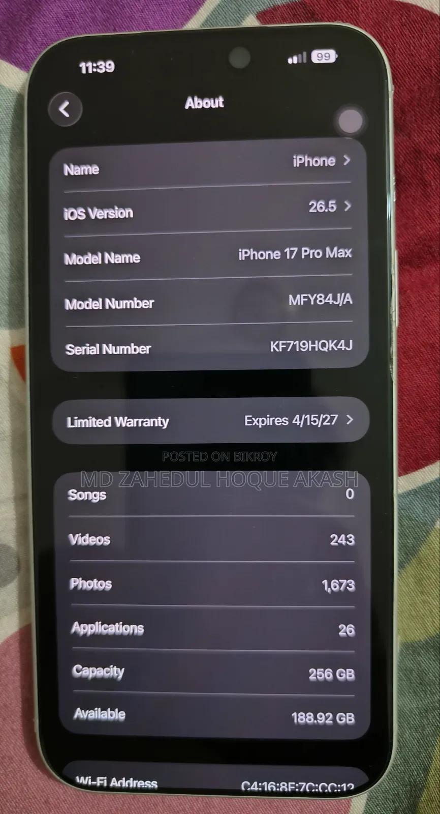 Apple iPhone 17 Pro Max 256 GB Silver