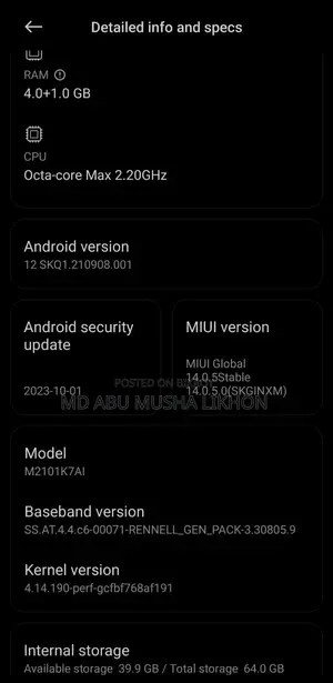 Xiaomi Redmi Note 10 64 GB Green
