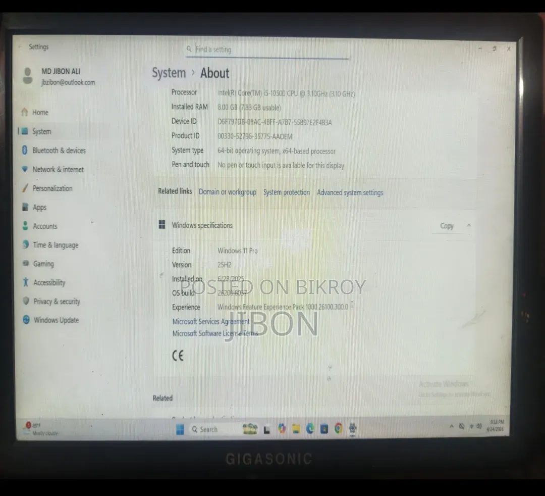 Desktop Computer 8GB Intel Core I5 HDD 1T