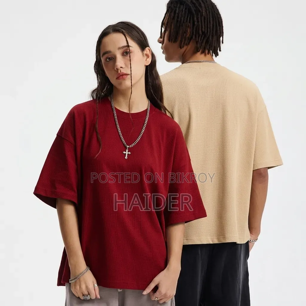 Premium French Brand Kiabi Waffle Fabric T-shirt