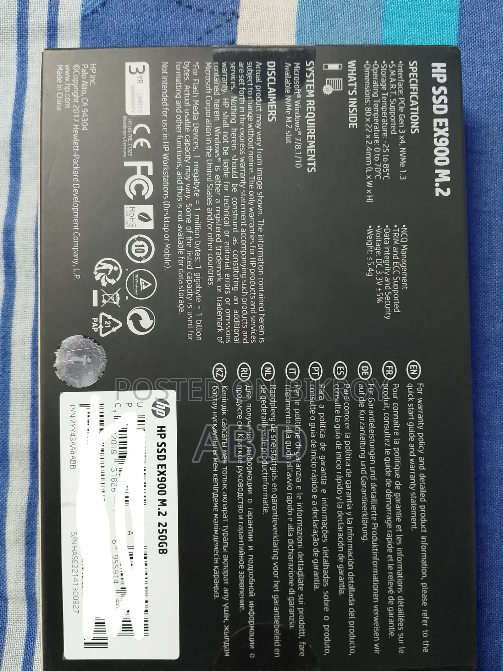 M.2 250GB SSD