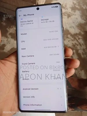 Tecno Camon 40 Pro 5G 256 GB Rose Gold