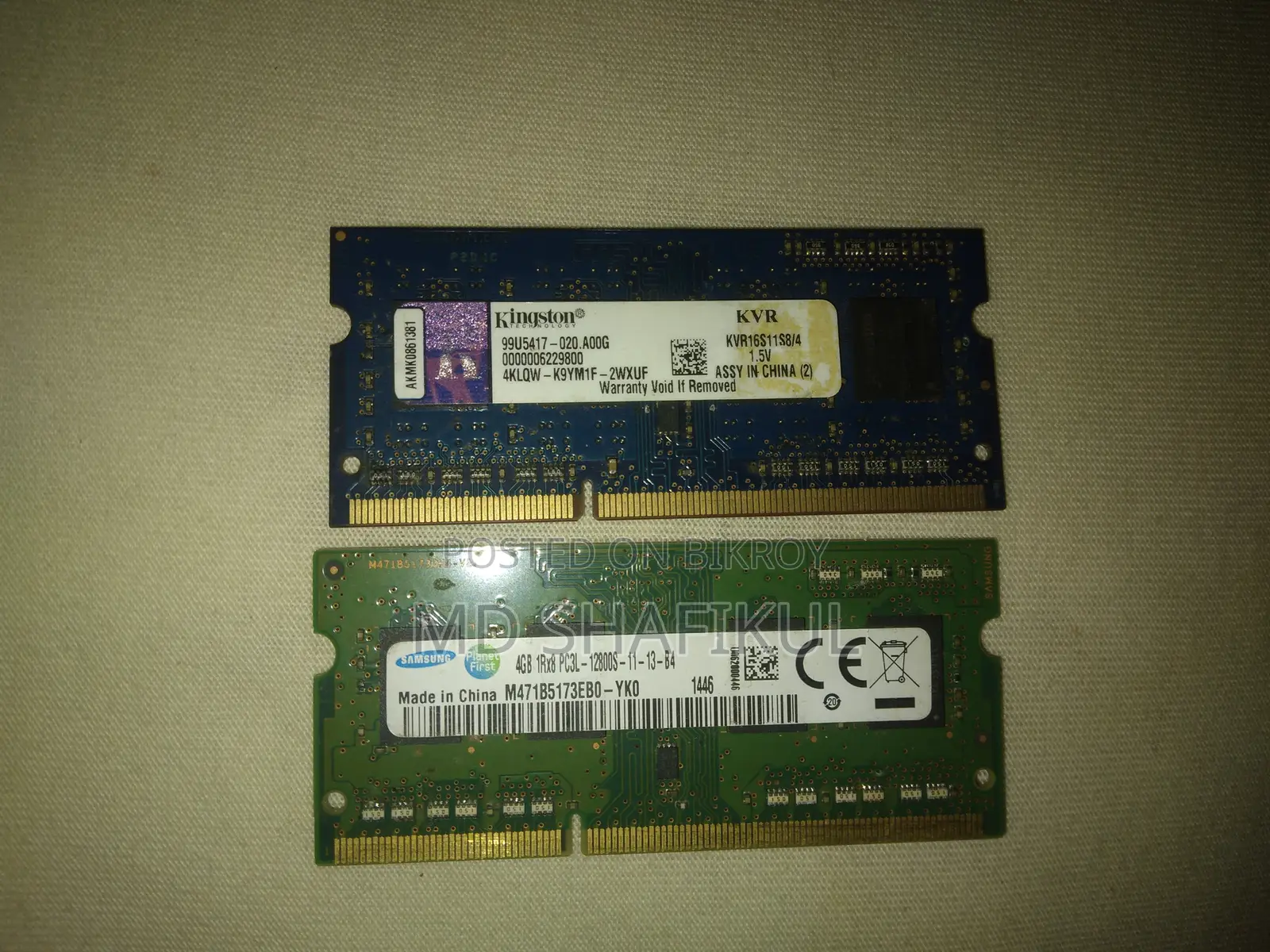 Laptop RAM 4+4