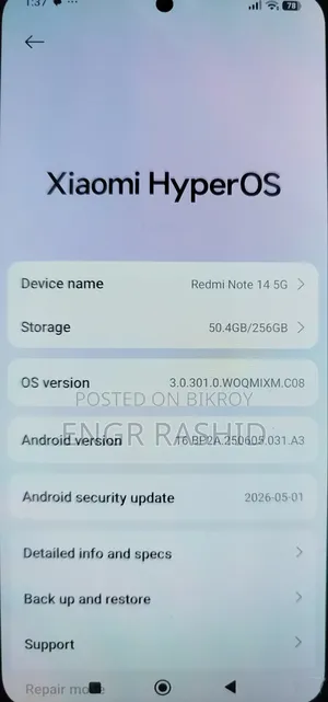 Xiaomi Redmi Note 14 5G 256 GB White