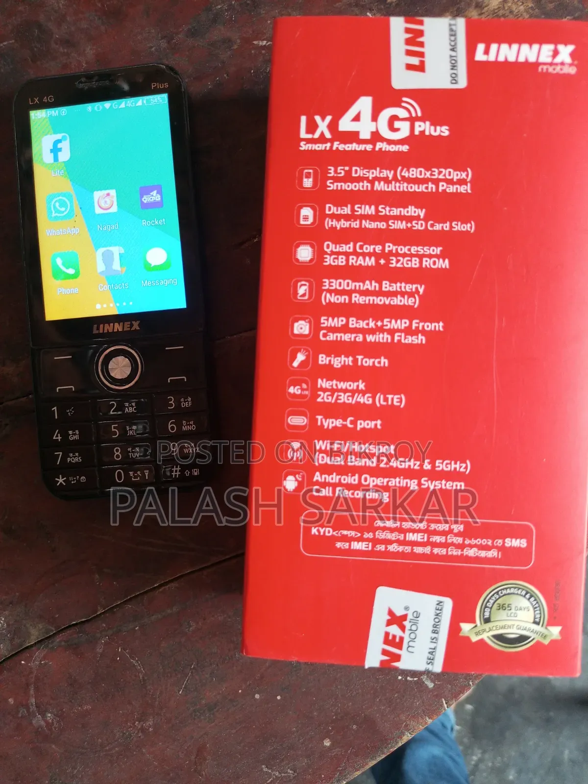 LINNEX LX 4G Plus 32 GB Black