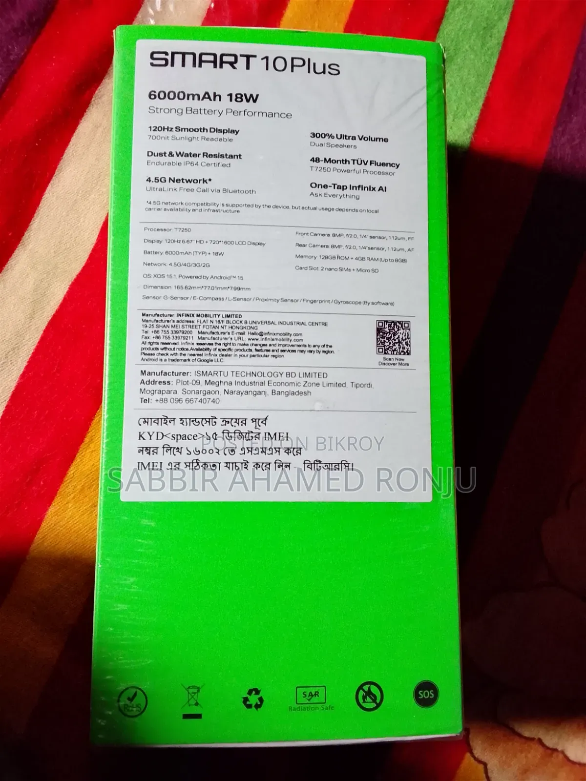 Infinix Smart 10 Plus 128 GB Black