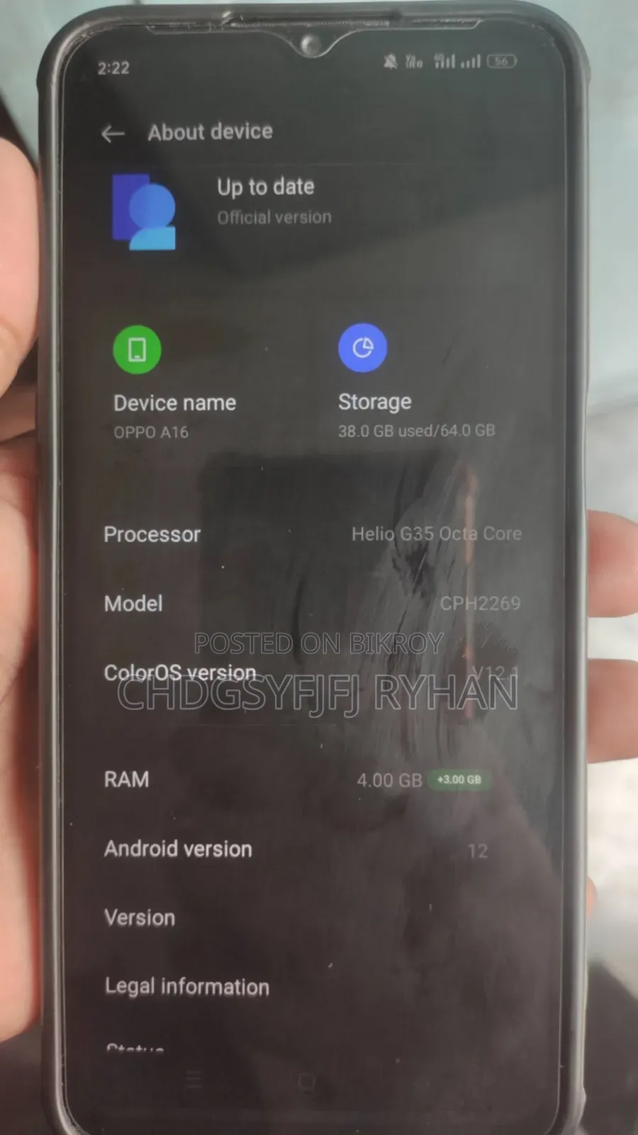 Oppo A16 64 GB White