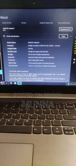 Laptop Lenovo IdeaPad 330 4GB Intel Core i3 HDD+SSD 1TB