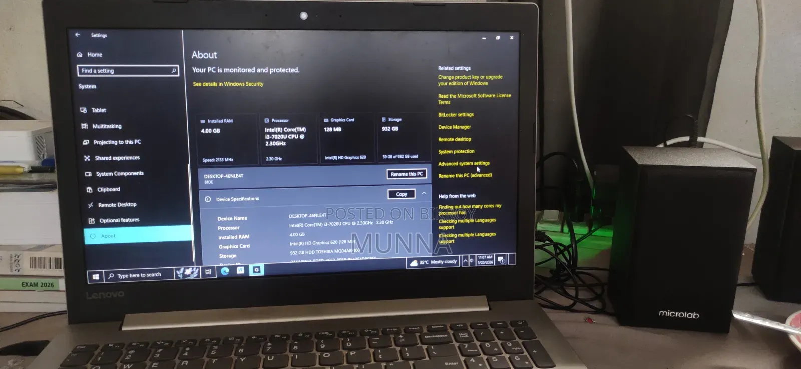 Laptop Lenovo IdeaPad 330 4GB Intel Core I3 HDD+SSD 1T