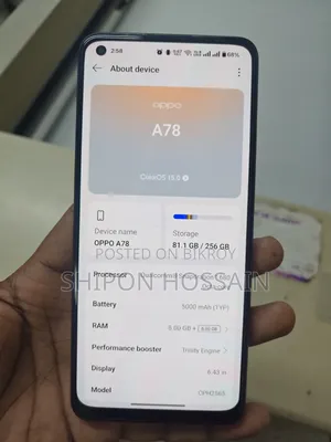 New Oppo A78 5G 256 GB Black