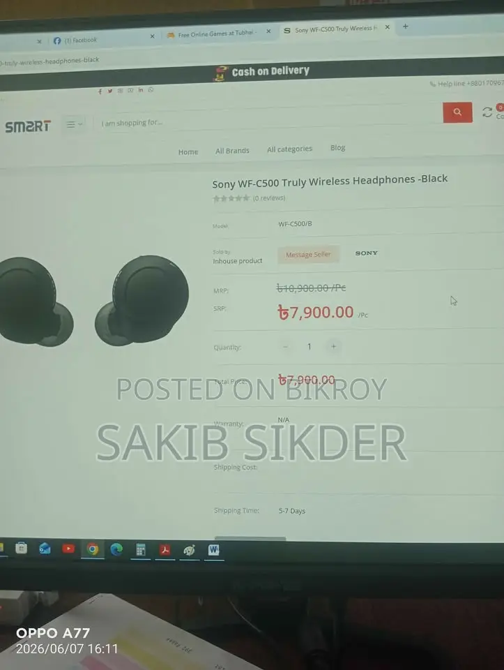 Sony Wf C500 Truly Wireless Earbuds