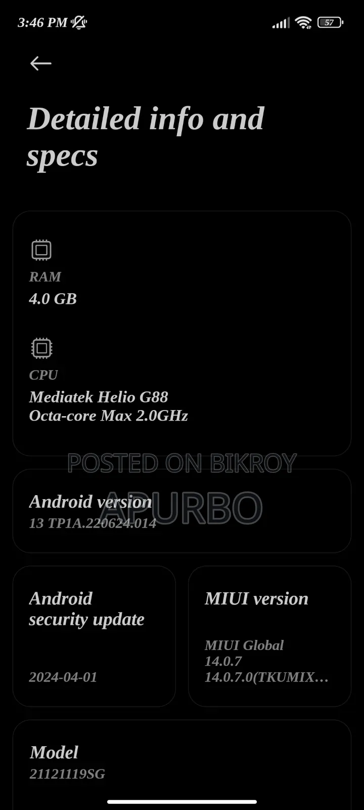 Xiaomi Redmi 10 64 GB Black