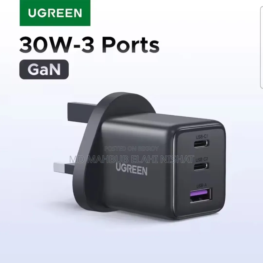 Ugreen 30w Adapter With 3 Port