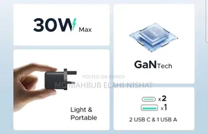 Ugreen 30w Adapter With 3 Port