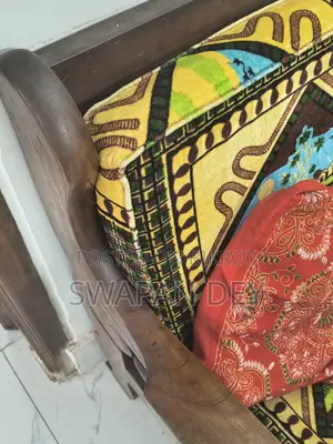 Old Mahogany Wood Sofa Set (3-Seater) and Coffee Table