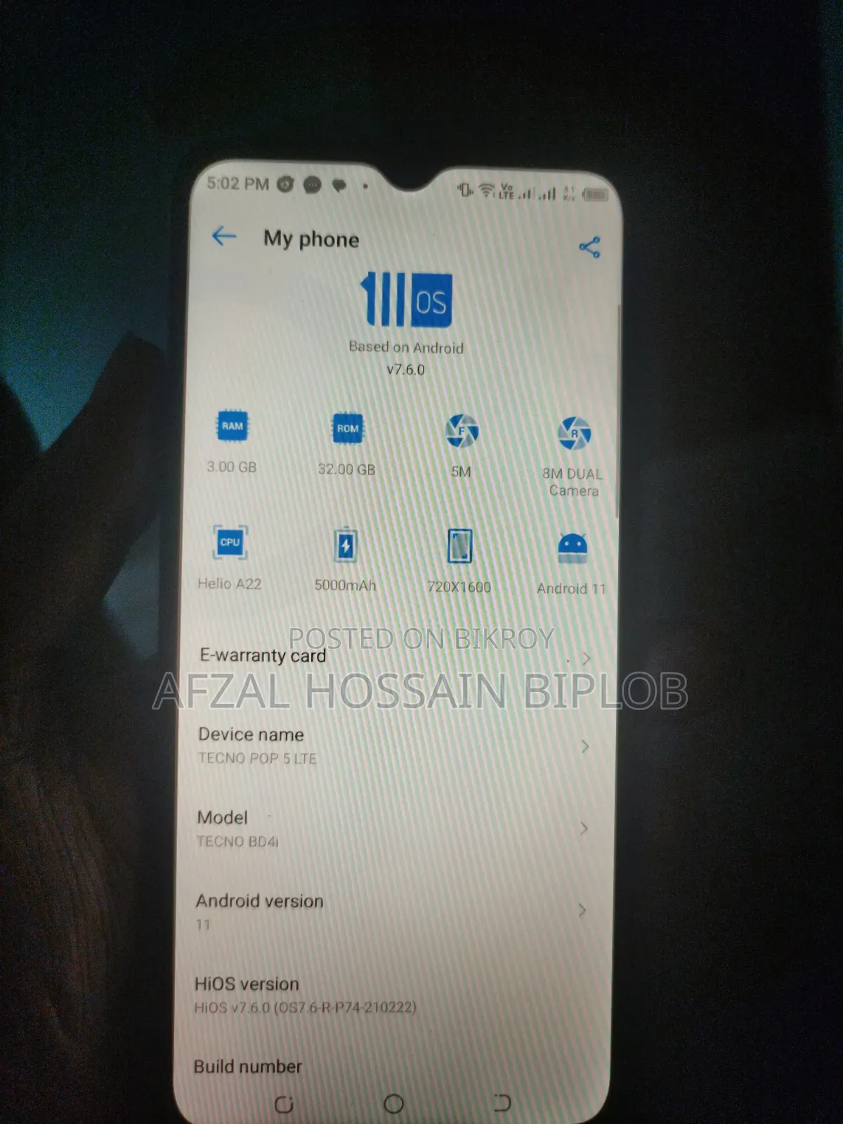 Tecno Pop 5 32 GB Blue