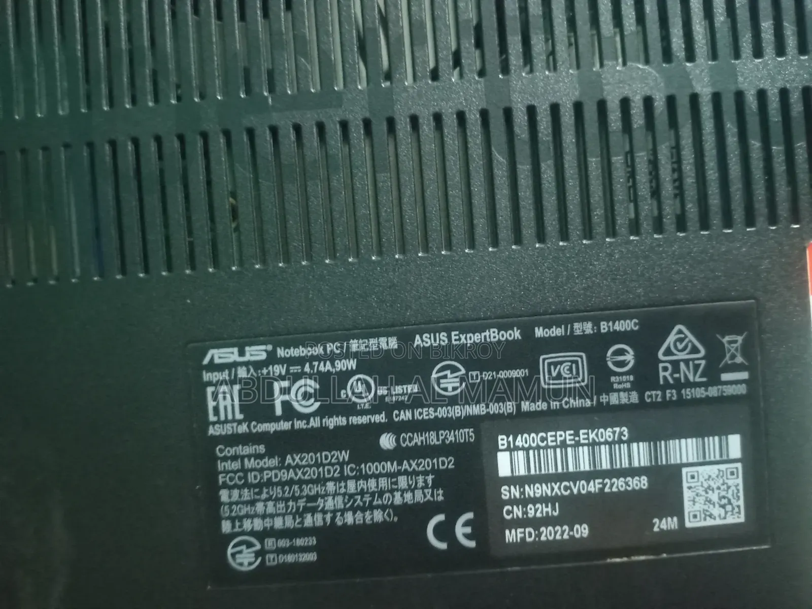 Laptop Asus 16GB Intel Core i5 HDD+SSD 256GB
