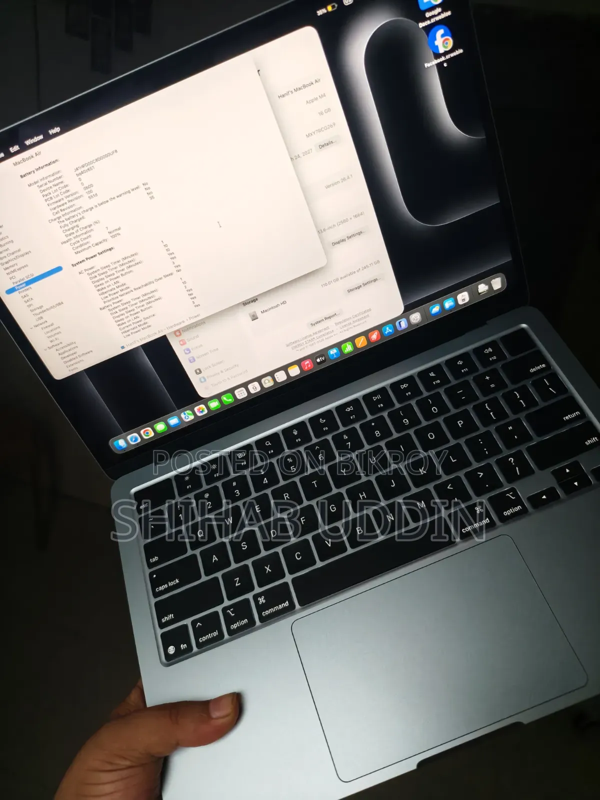 Laptop Apple MacBook Air 2025 M4 16GB Apple M4 SSD 256GB