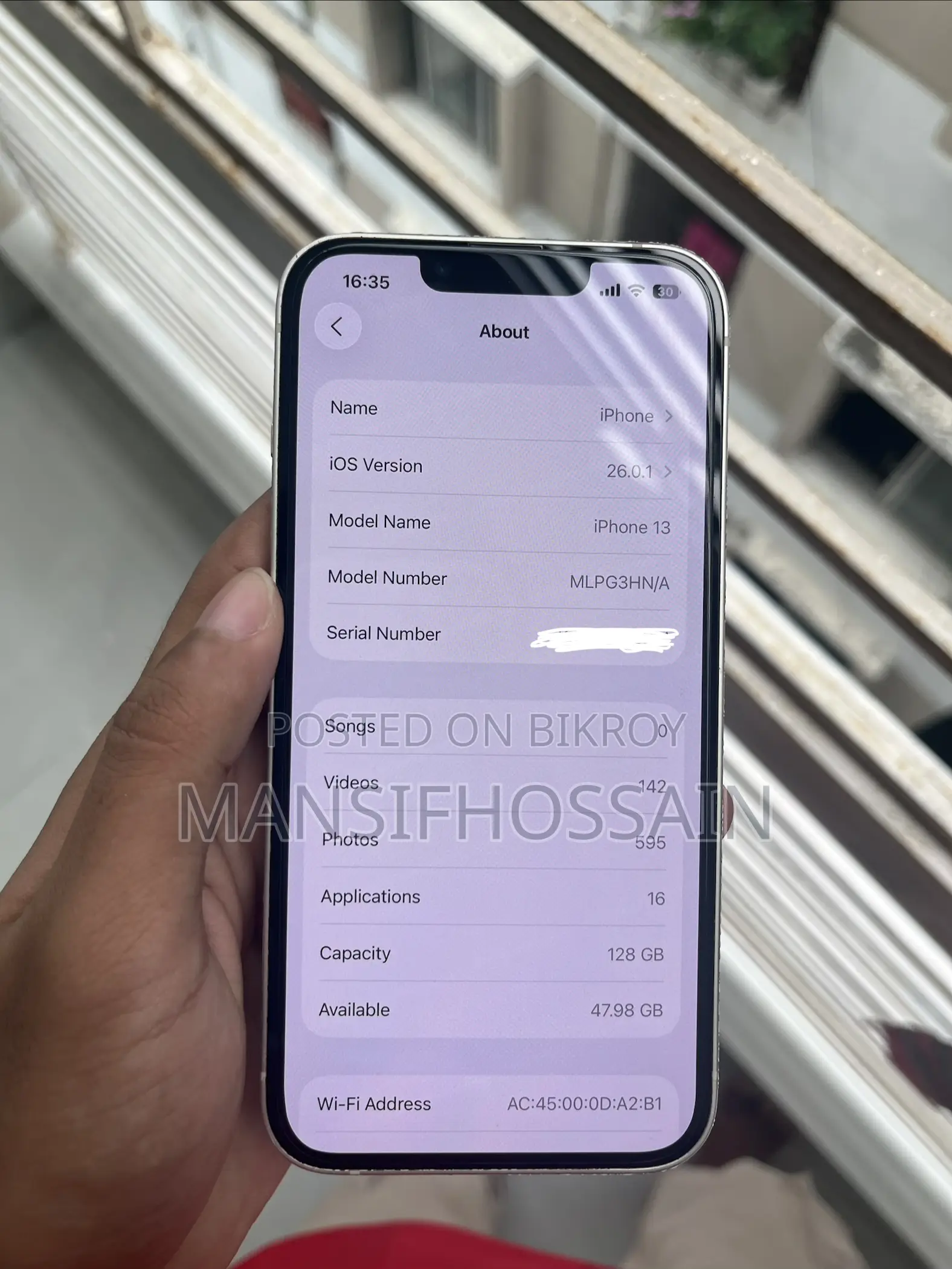 অ্যাপল আইফোন ১৩ ১২৮ জিবি সাদা