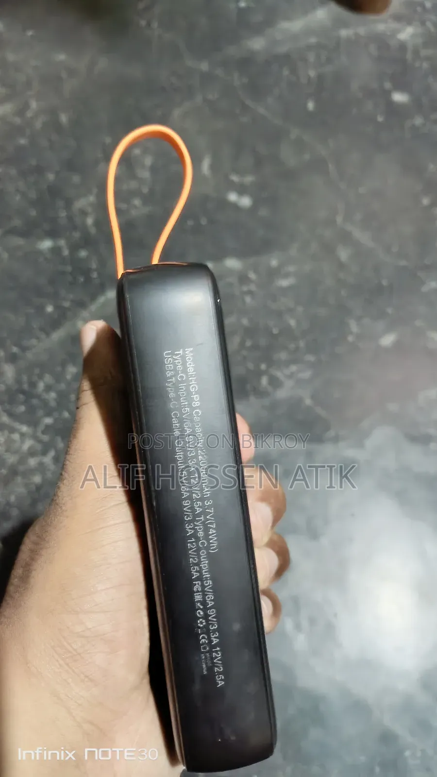 Hg-p8 22000mah 30w Fast Charging Power Ban