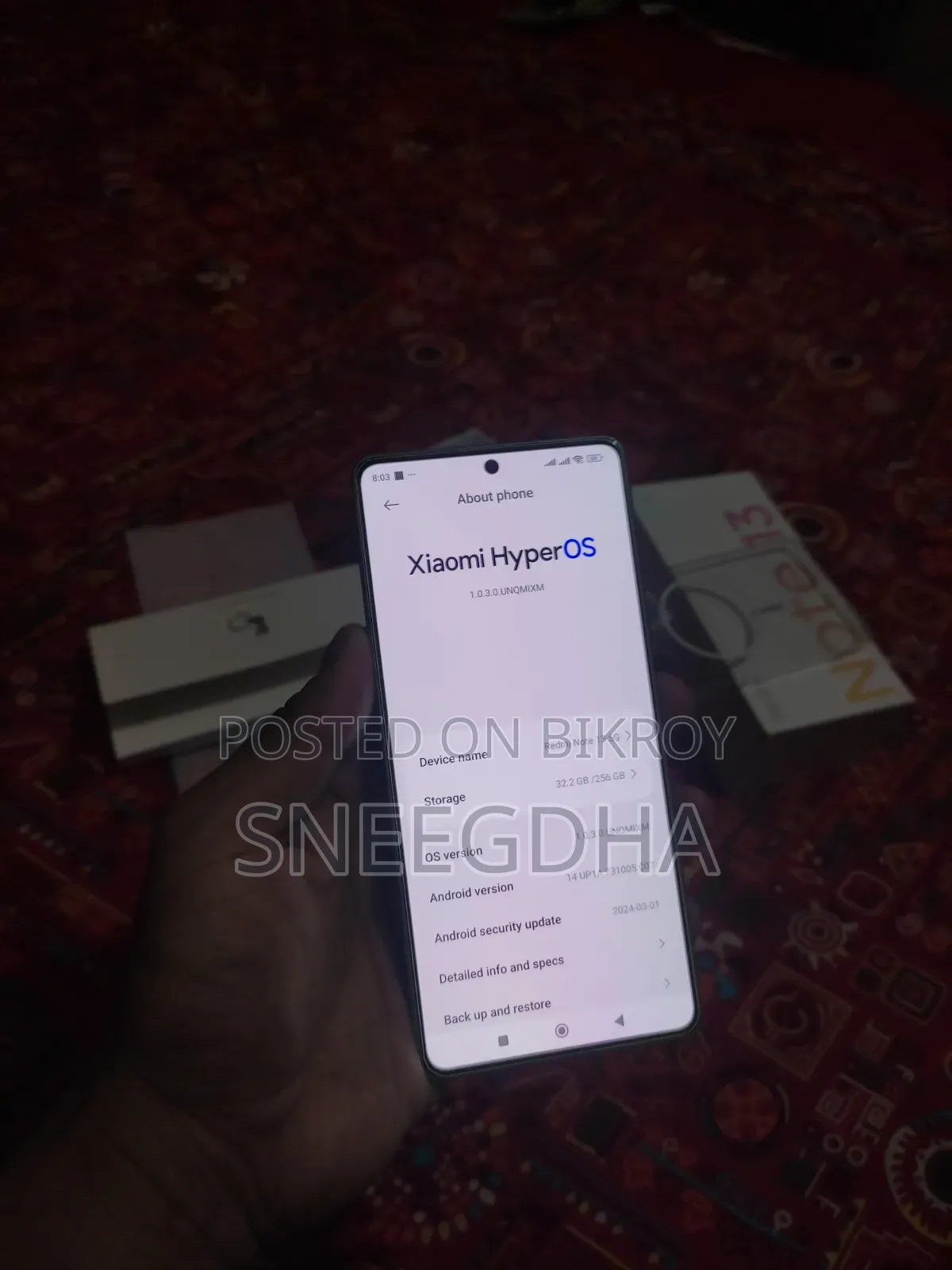 New Mobile Phone 256 GB Blue