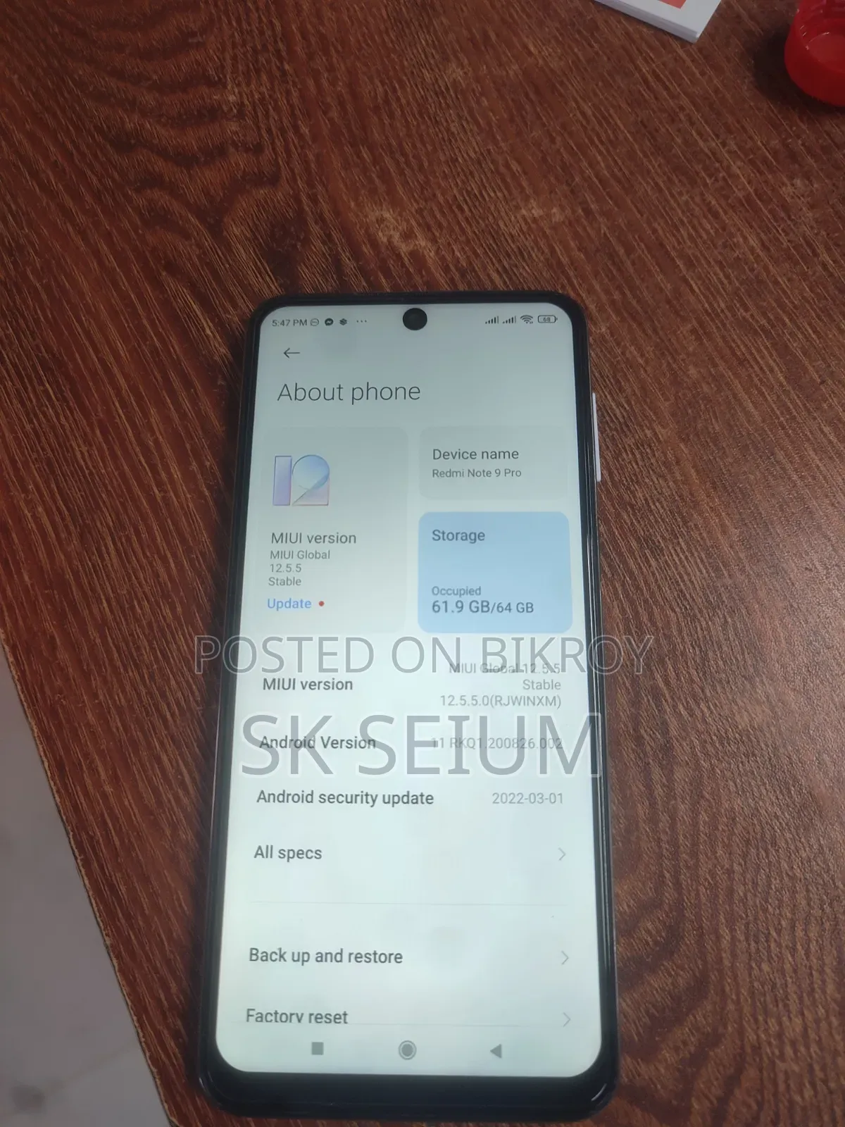 Xiaomi Redmi Note 9 Pro 64 GB White