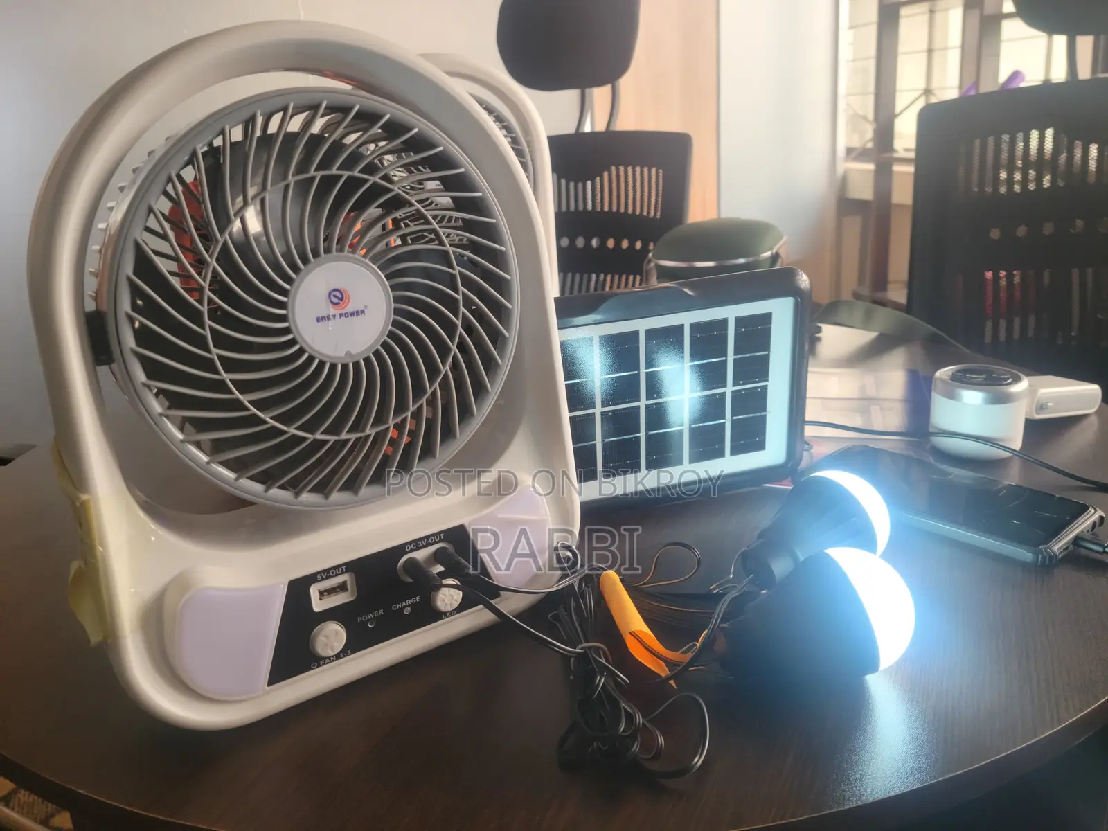 Easy Power Rechargeable Solar Fan (Ep-708)
