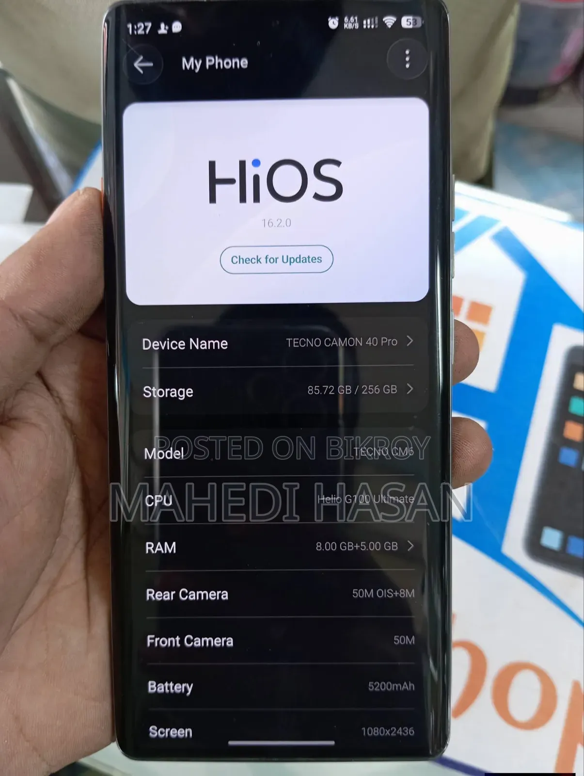 Tecno Camon 40 Pro 5G 256 GB Blue