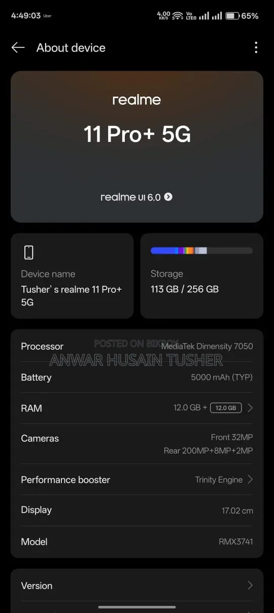 Realme 11 Pro+ 256 GB Green