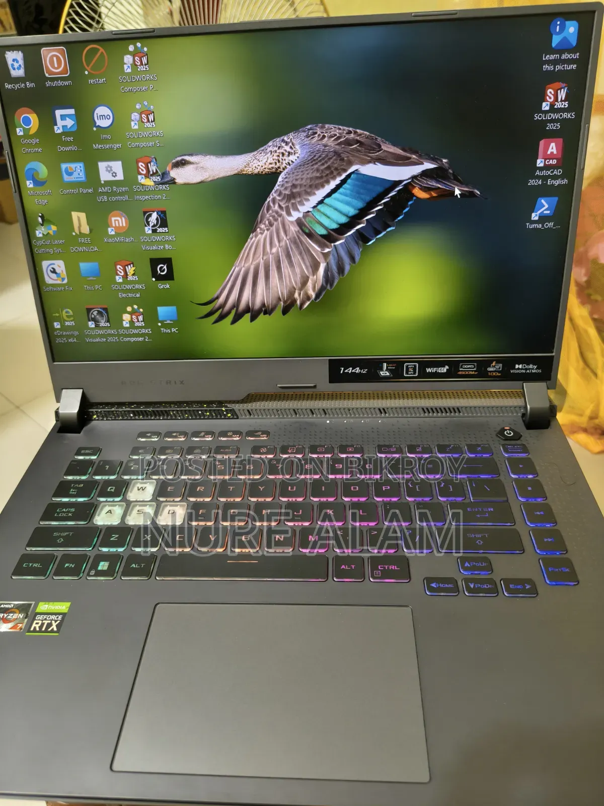Laptop Asus ROG Strix G15 8GB AMD Ryzen 7 SSD 512GB